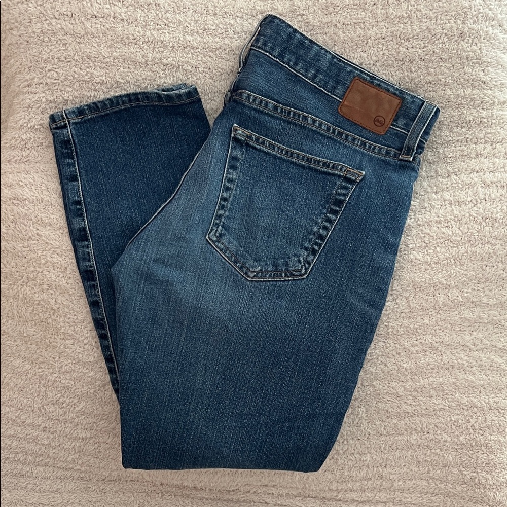 AG Adriano Goldschmied Denim with Tan Leather Patch